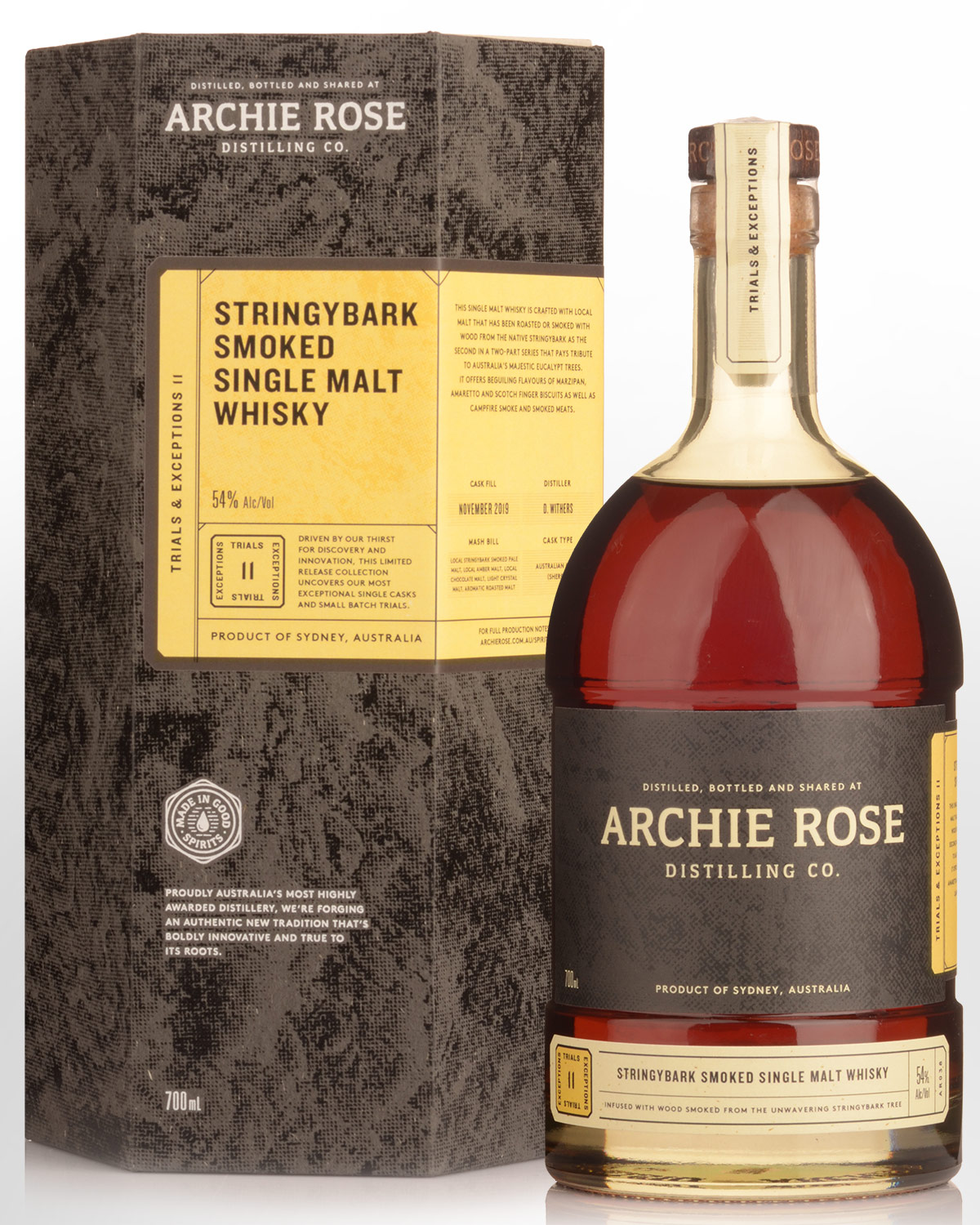 Archie Rose Stringybark Smoked Single Malt Australian Whisky (700ml)