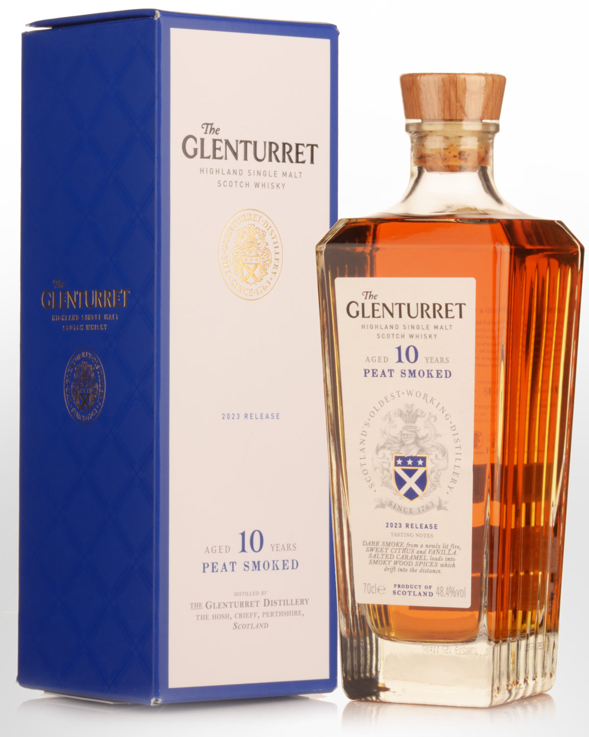 The Glenturret 2023 Release 10 Year Old Peat Smoked Single Malt Scotch Whisky (700ml)