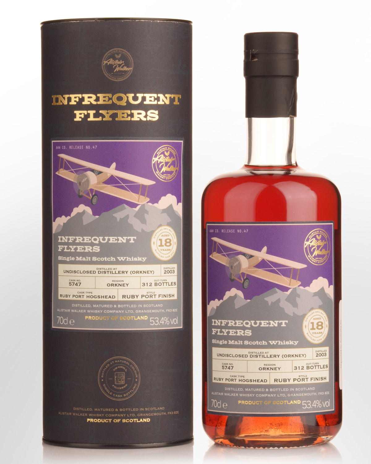 2003 Infrequent Flyers Undisclosed Distillery (Orkney) Single Cask No.5747 18 Year Old Cask Strength Single Malt Scotch Whisky (700ml)