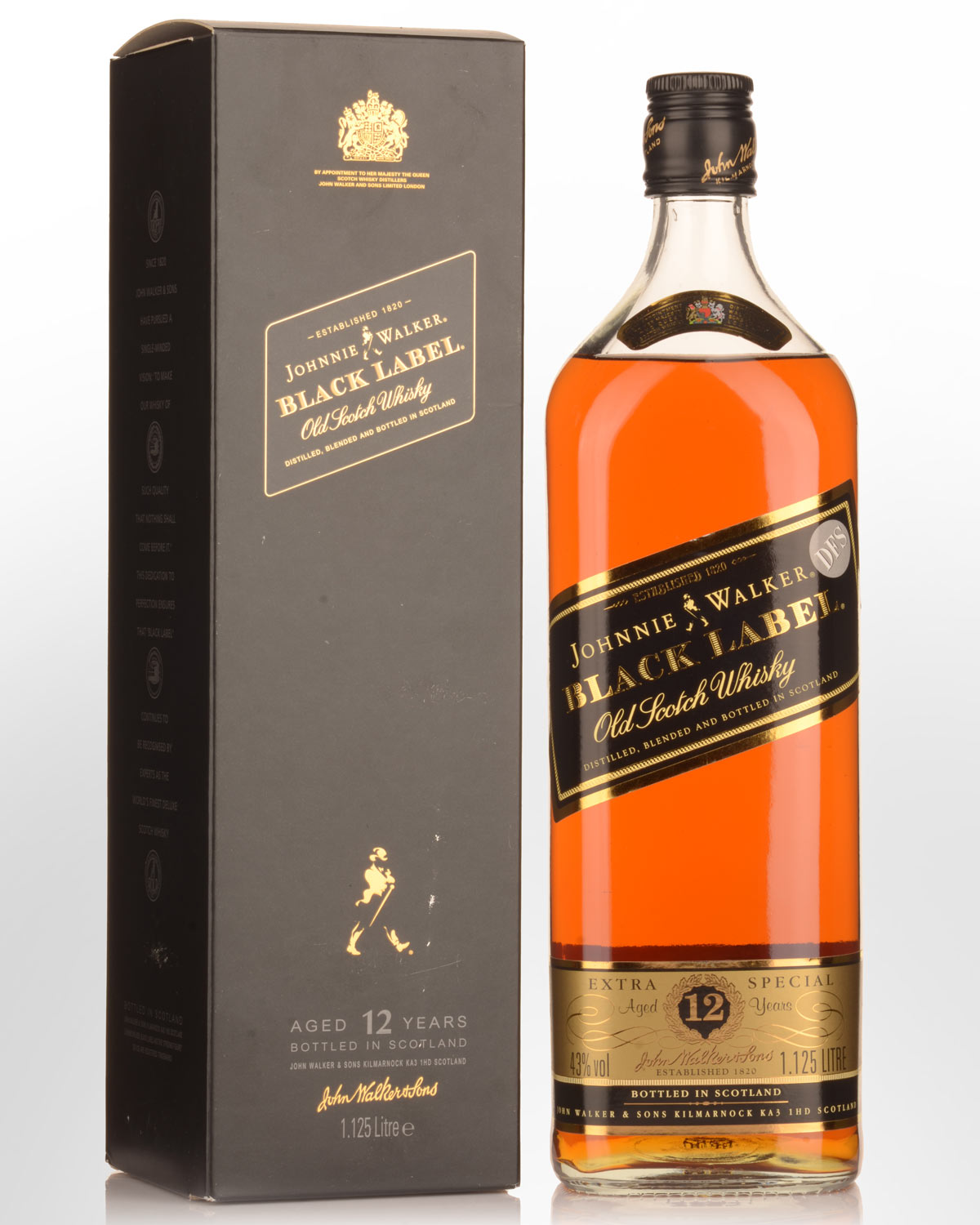 Johnnie Walker Black Label 12 Year Old Blended Scotch Whisky (1125ml)
