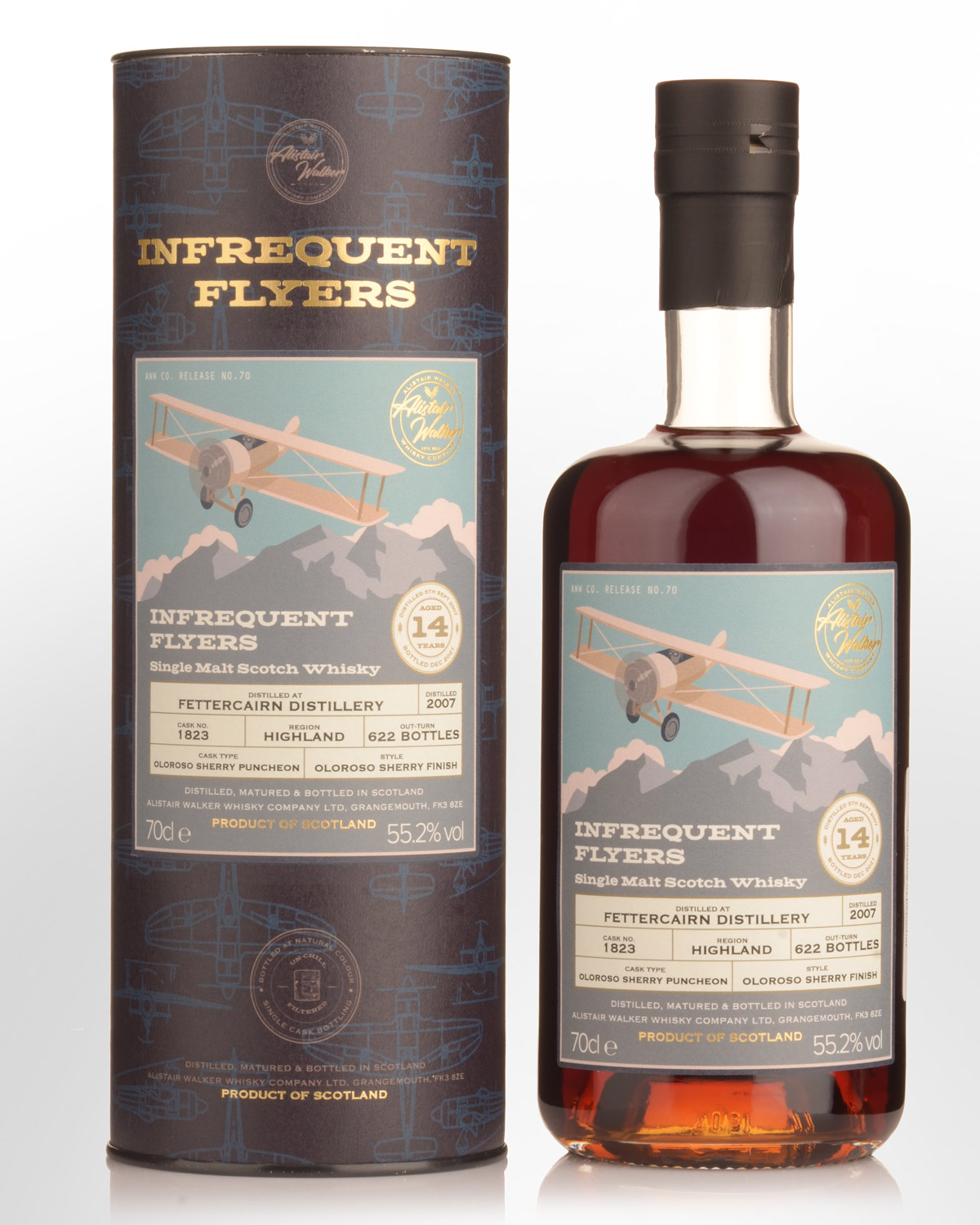 2007 Infrequent Flyers Fettercairn Single Cask No.1823 14 Year Old Cask Strength Single Malt Scotch Whisky (700ml)