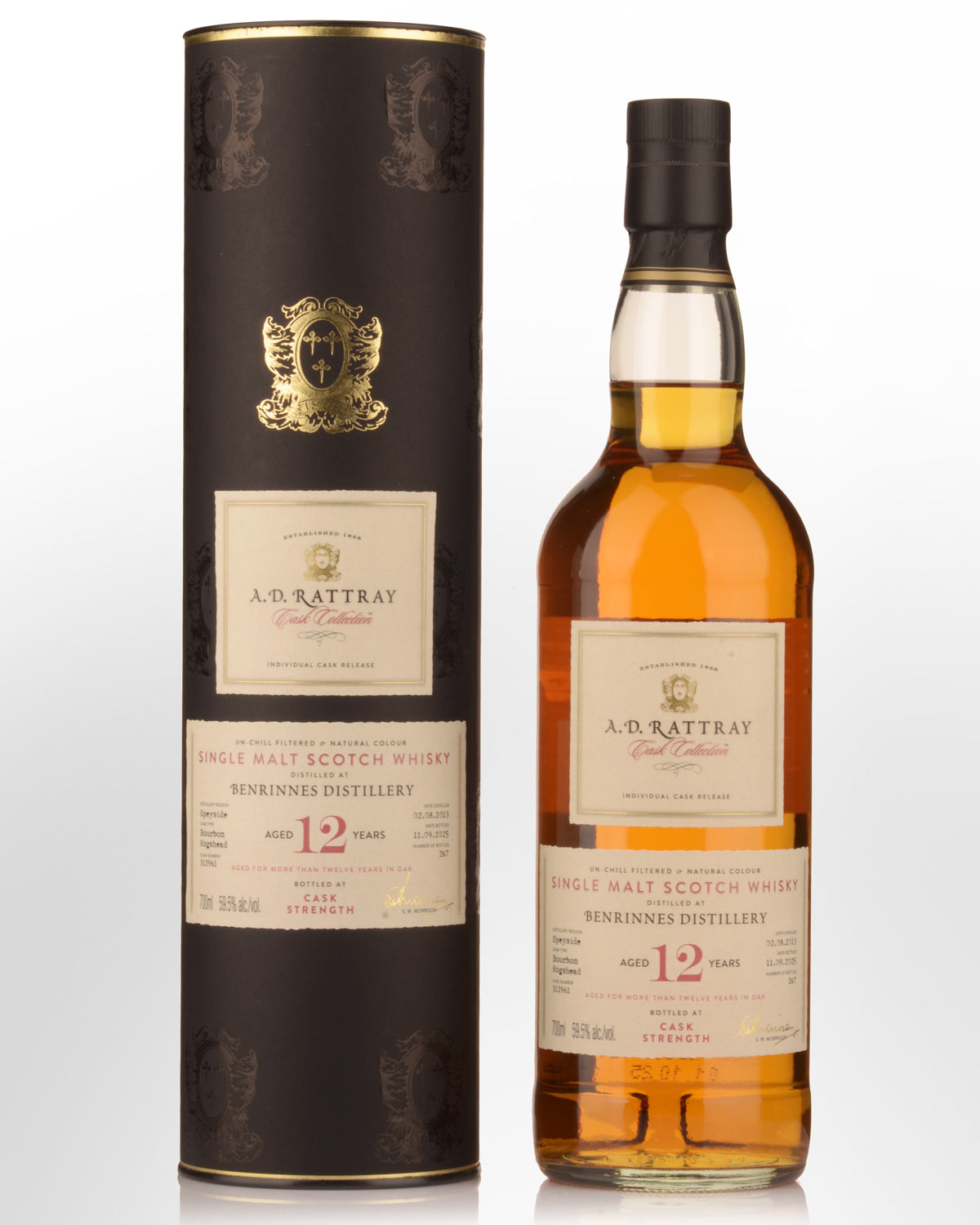 2013 A.D. Rattray Cask Collection Benrinnes 12 Year Old Cask Strength Single Malt Scotch Whisky (700ml)