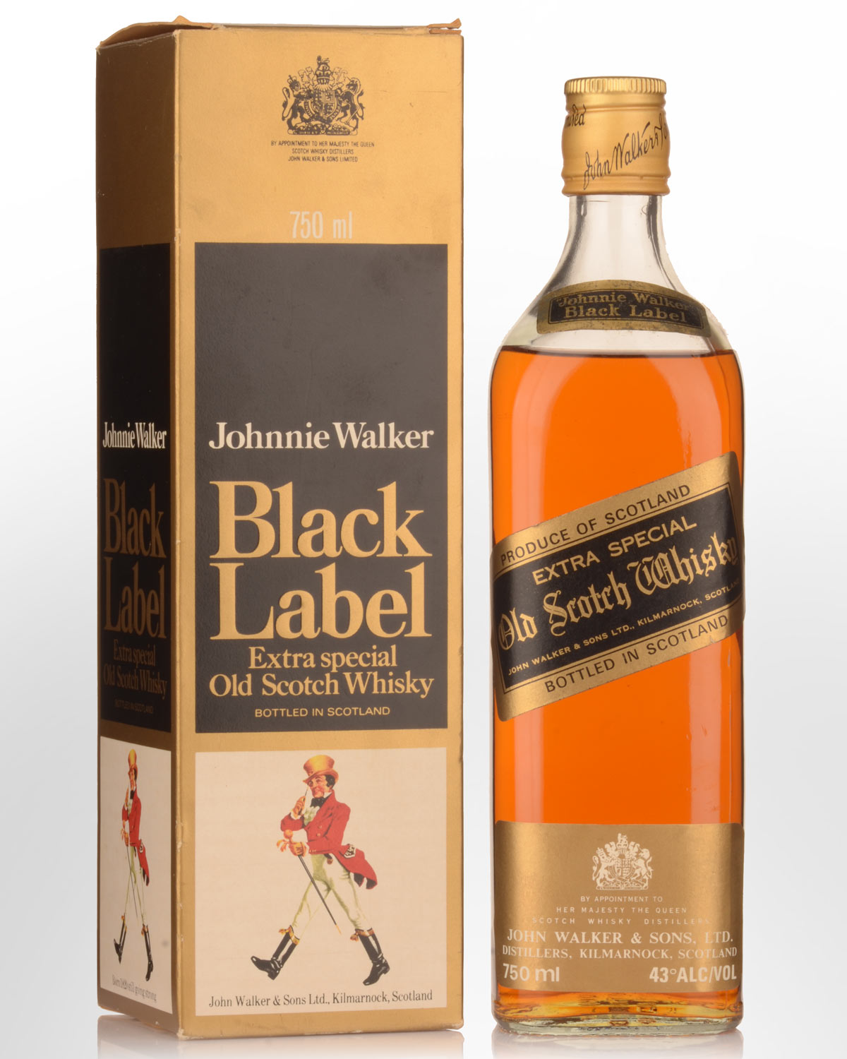 Johnnie Walker Black Label Blended Scotch Whisky (750ml) - 1970s Bottling
