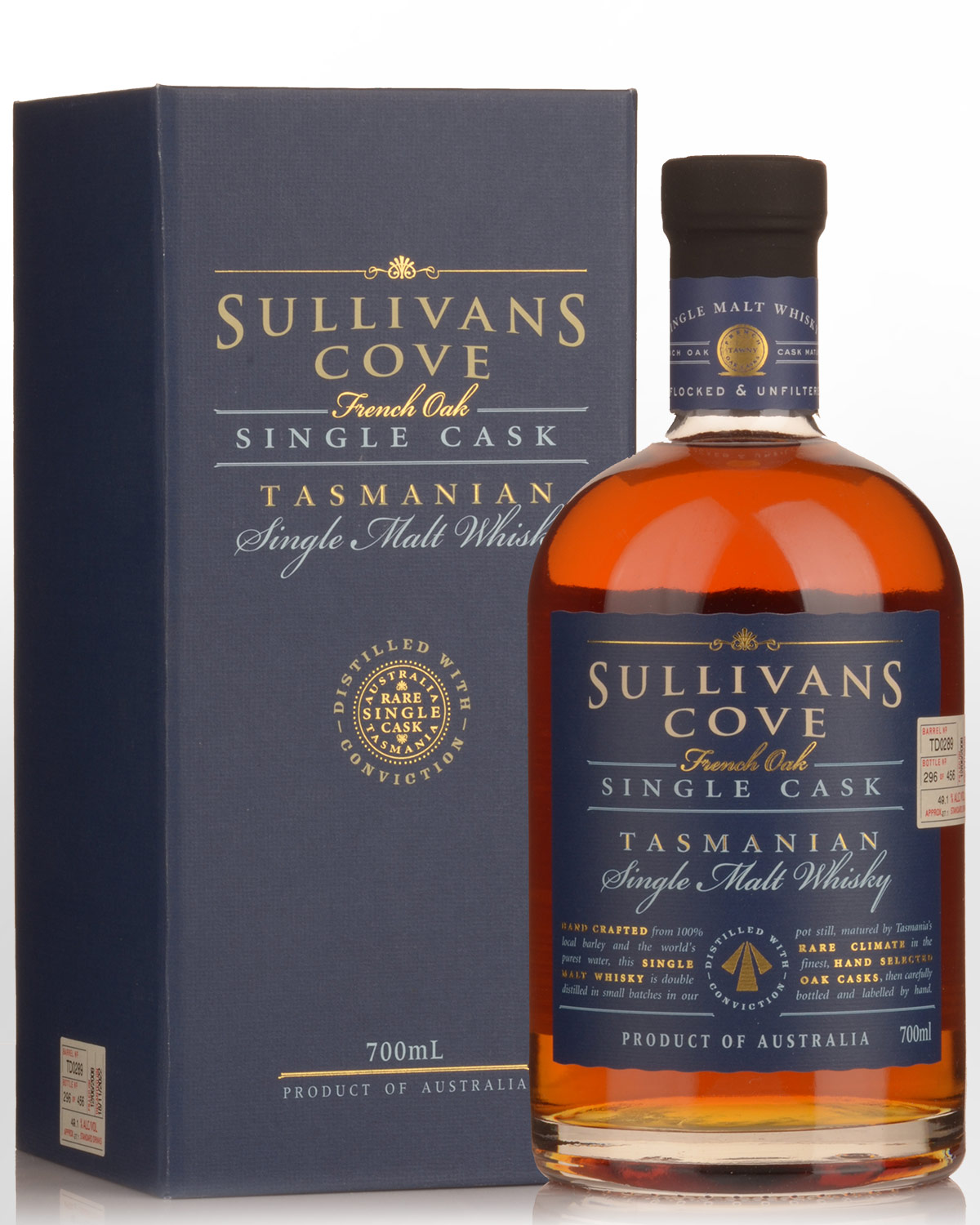 Sullivans Cove Single Cask French Oak Barrel TD0289 Single Malt Australian Whisky (700ml)