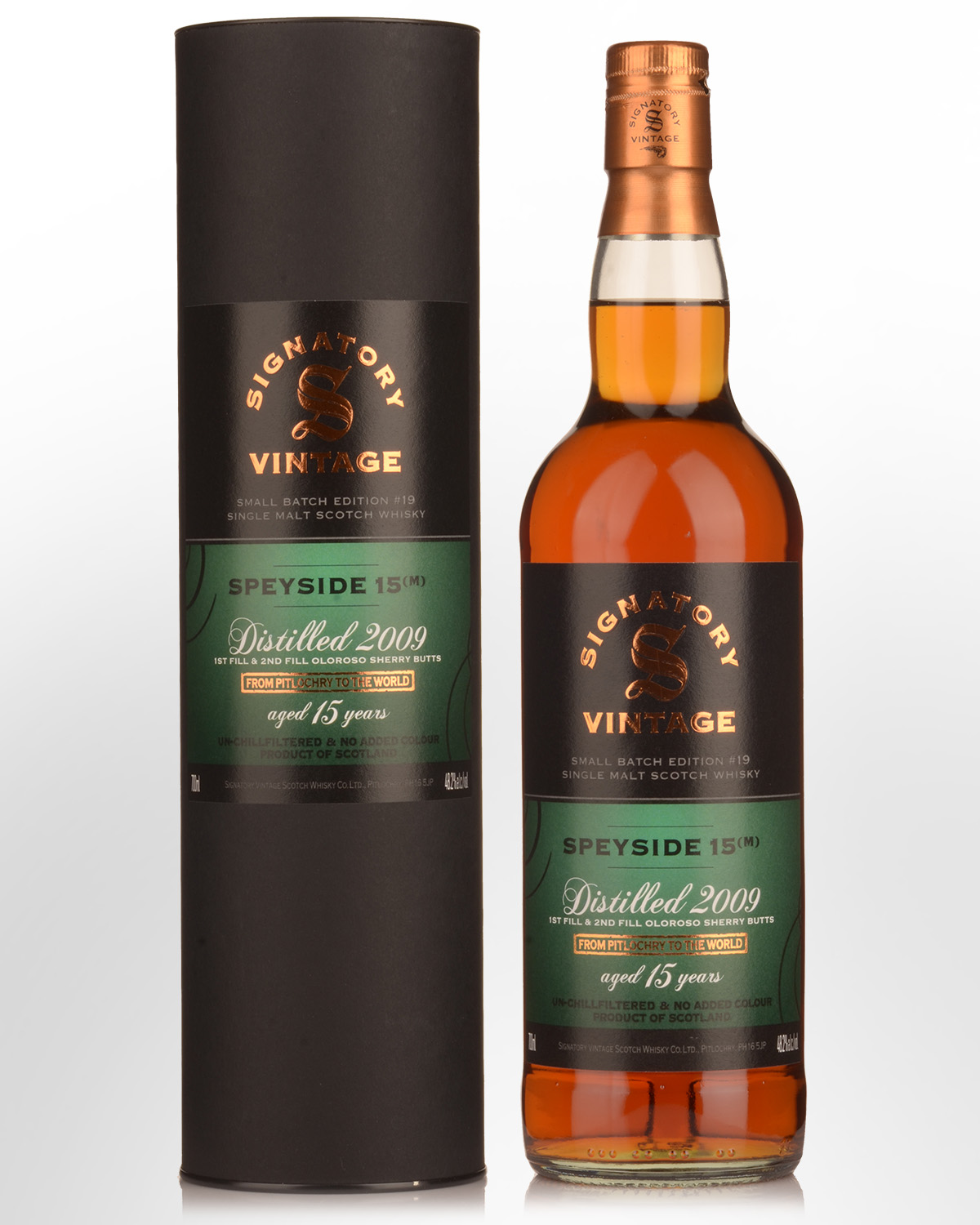 2009 Signatory Vintage Speyside (M) 15 Year Old Small Batch Edition #19 Single Malt Scotch Whisky (700ml)
