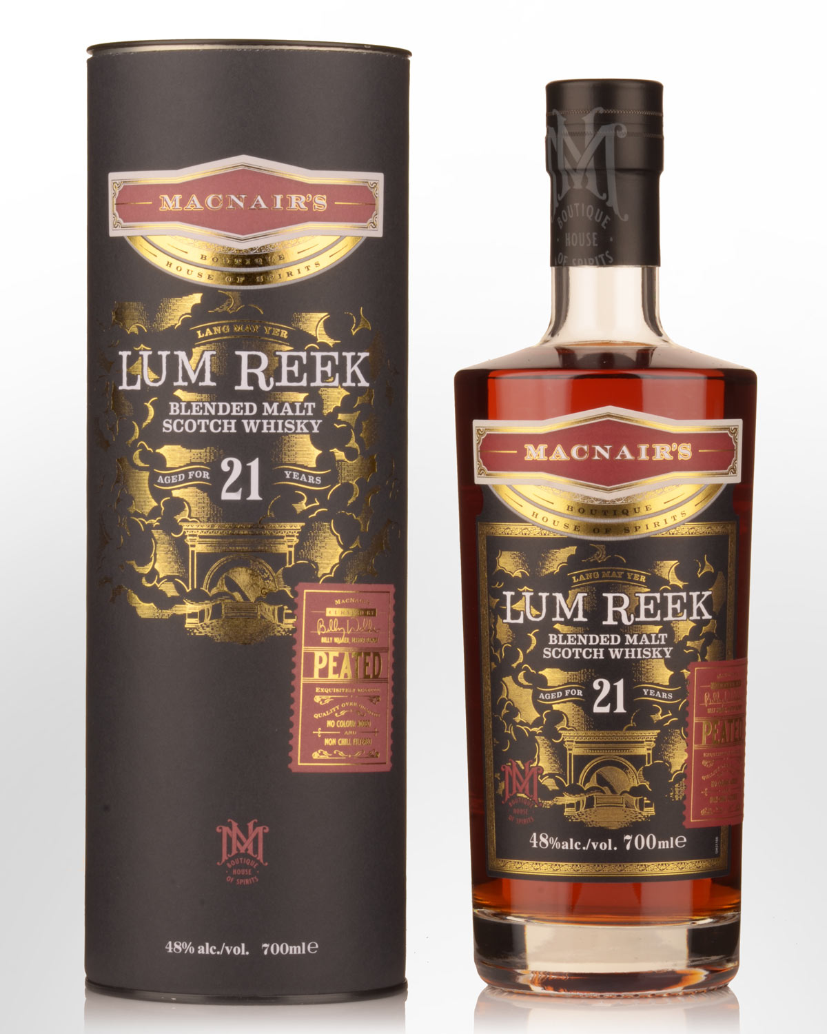 MacNair’s Lum Reek 21 Year Old Blended Malt Scotch Whisky (700ml)