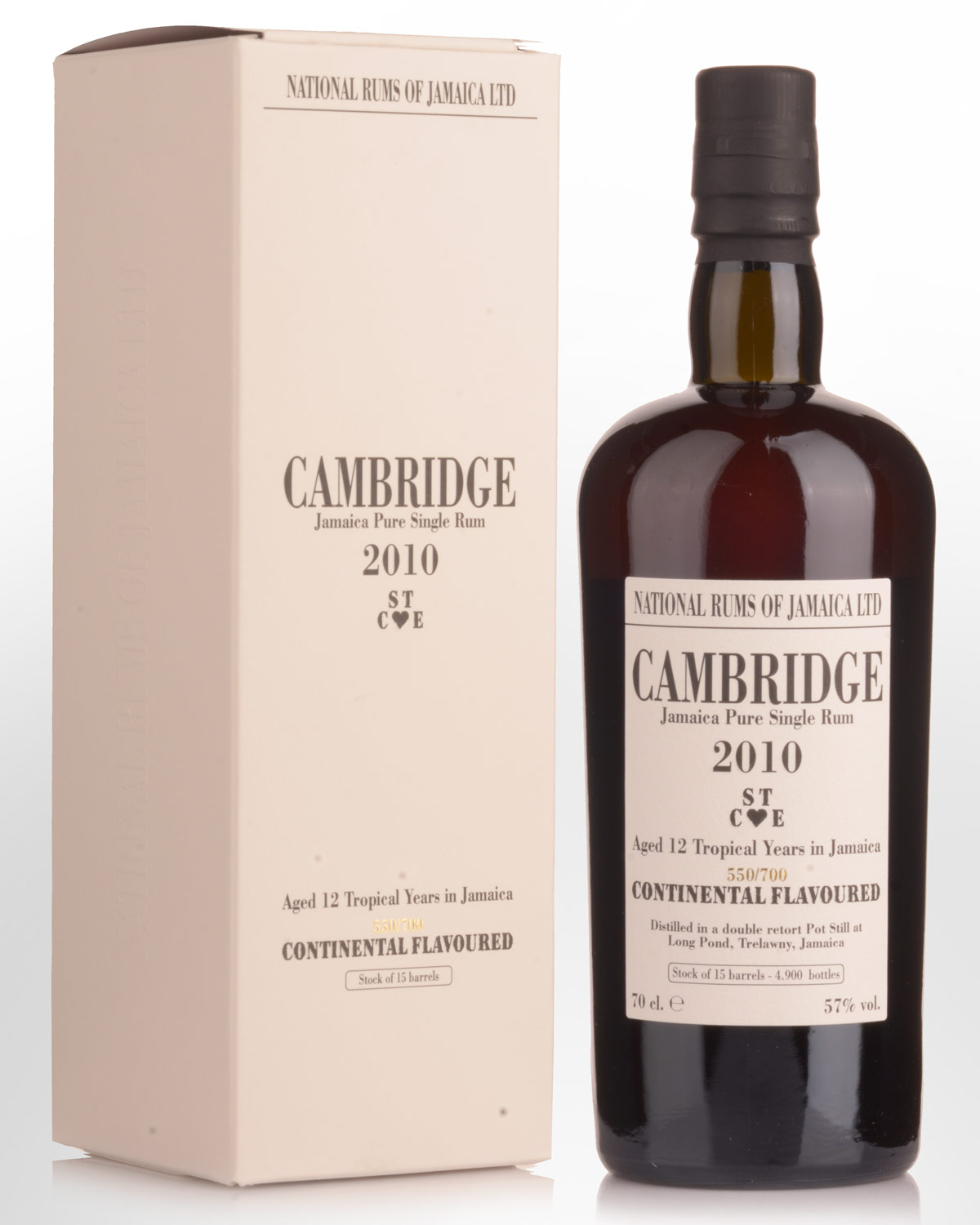 2010 Velier National Rums Of Jamaica Long Pond Cambridge STCE Jamaica Cask Strength Pure Single Rum (700ml)