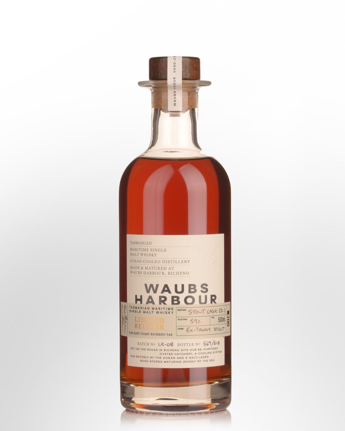 Waubs Harbour Stout Cask Limited Edition No.2 Single Malt Australian Whisky (500ml) - NO GIFT BOX