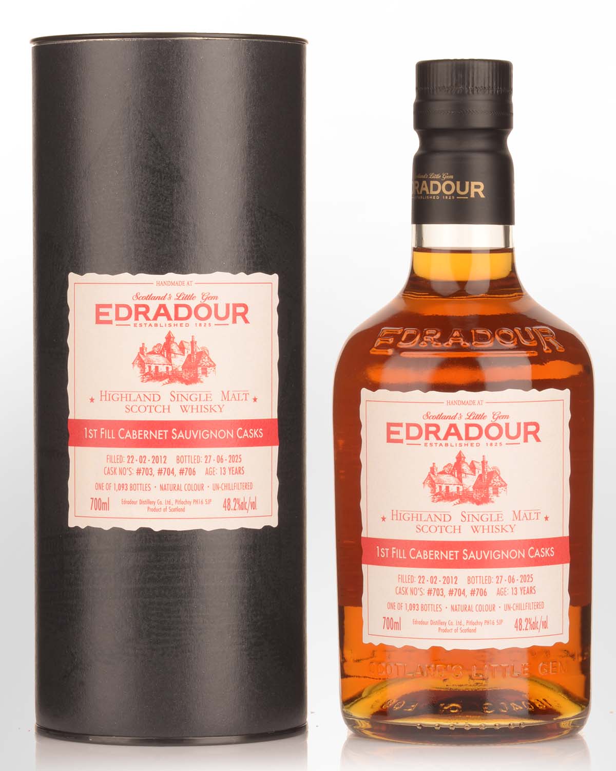 2012 Edradour Cabernet Sauvignon Cask Finish 12 Year Old Single Malt Scotch Whisky (700ml)