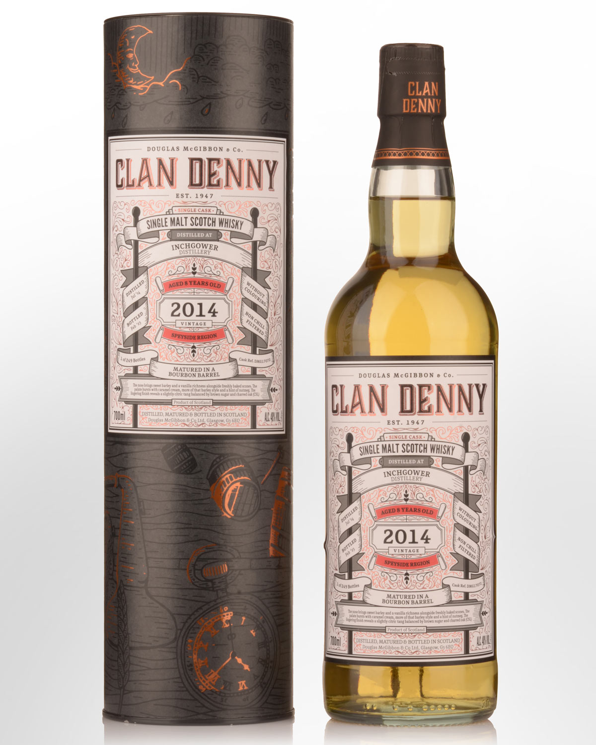 2014 Clan Denny Inchgower 8 Year Old Single Malt Scotch Whisky (700ml)