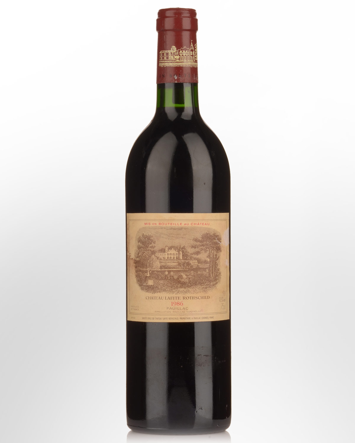 1986 Chateau Lafite Rothschild - BASE OF NECK FILL