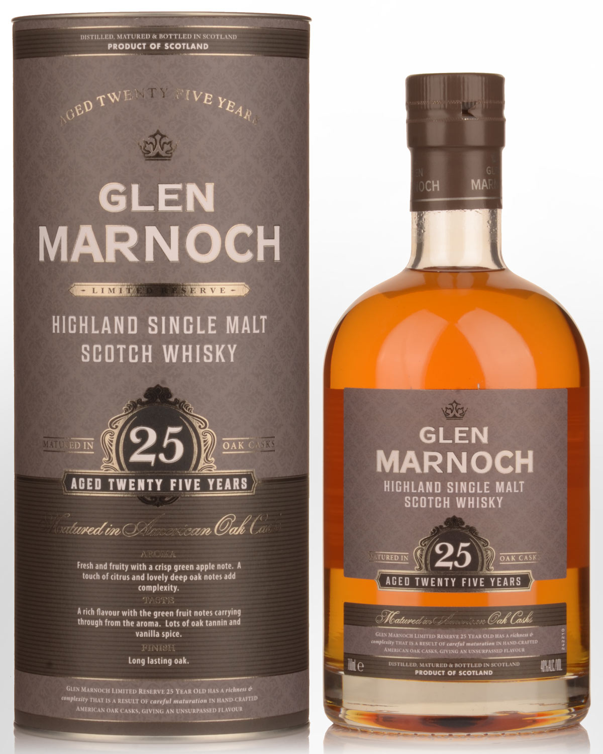 Glen Marnoch 25 Year Old Single Malt Scotch Whisky (700ml)