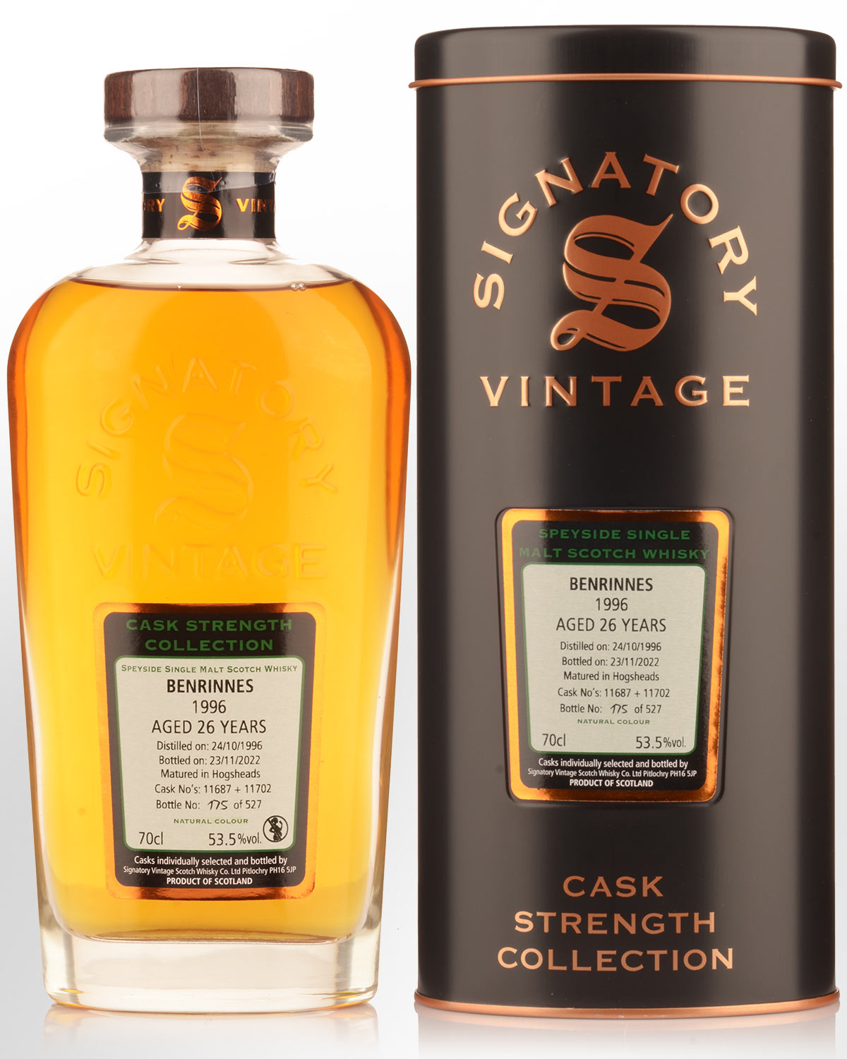 1996 Signatory Vintage Benrinnes 26 Year Old Cask Strength Single Malt Scotch Whisky (700ml)