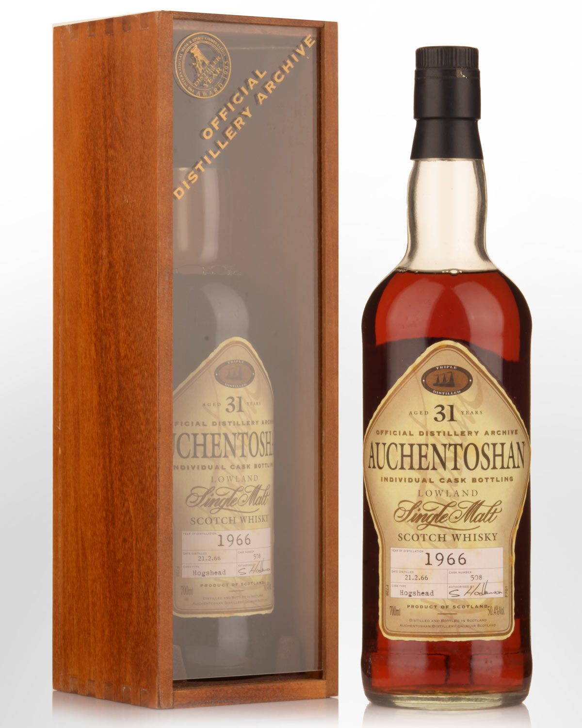 1966 Auchentoshan Single Cask #508 31 Year Old Cask Strength Single Malt Scotch Whisky (700ml)