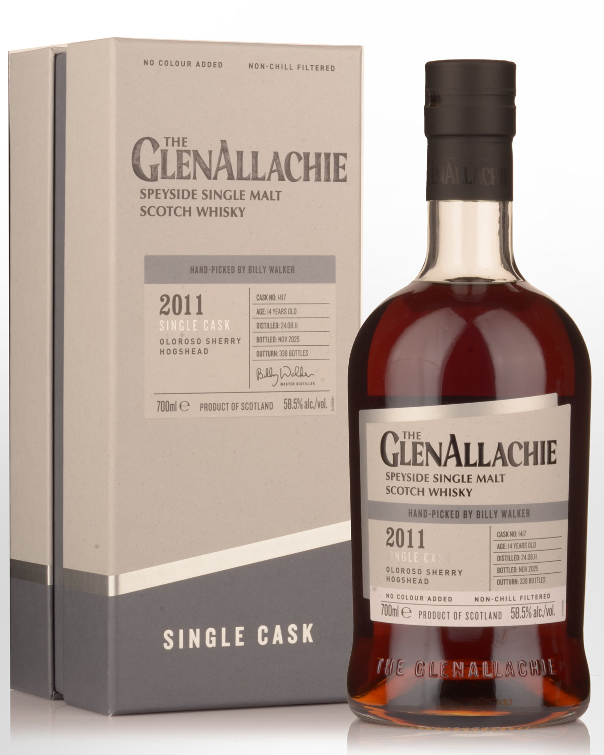 2011 The GlenAllachie Single Cask #1417 Oloroso Hogshead 14 Year Old Cask Strength Single Malt Scotch Whisky (700ml)