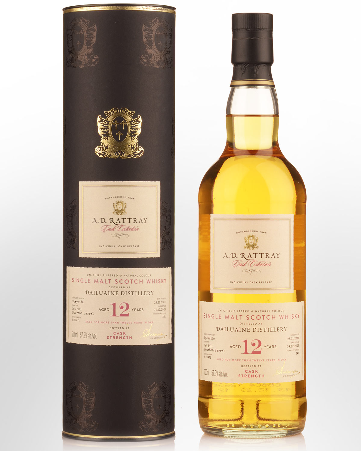2011 A.D. Rattray Cask Collection Dailuaine 12 Year Old Cask Strength Single Malt Scotch Whisky (700ml)