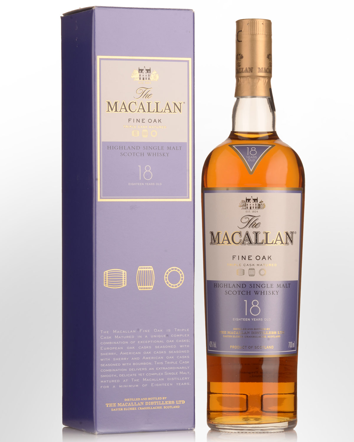 The Macallan Fine Oak 18 Year Old Single Malt Scotch Whisky (700ml)
