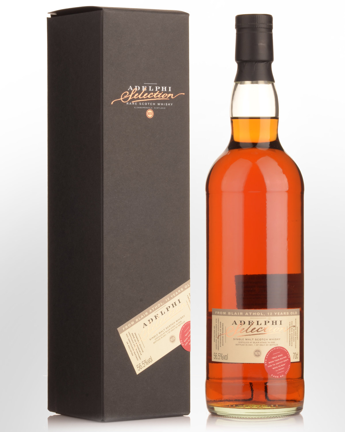 2008 Adelphi Blair Athol 12 Year Old Cask Strength Single Malt Scotch Whisky (700ml)