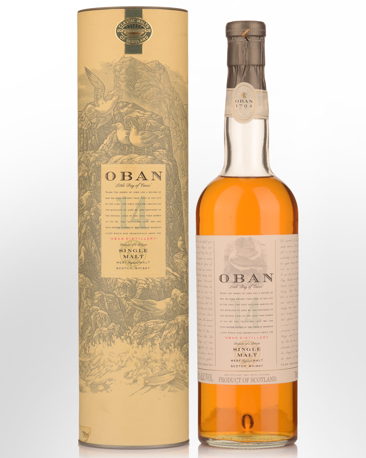 Oban 14 Year Old Single Malt Scotch Whisky (700ml) - Older Bottling