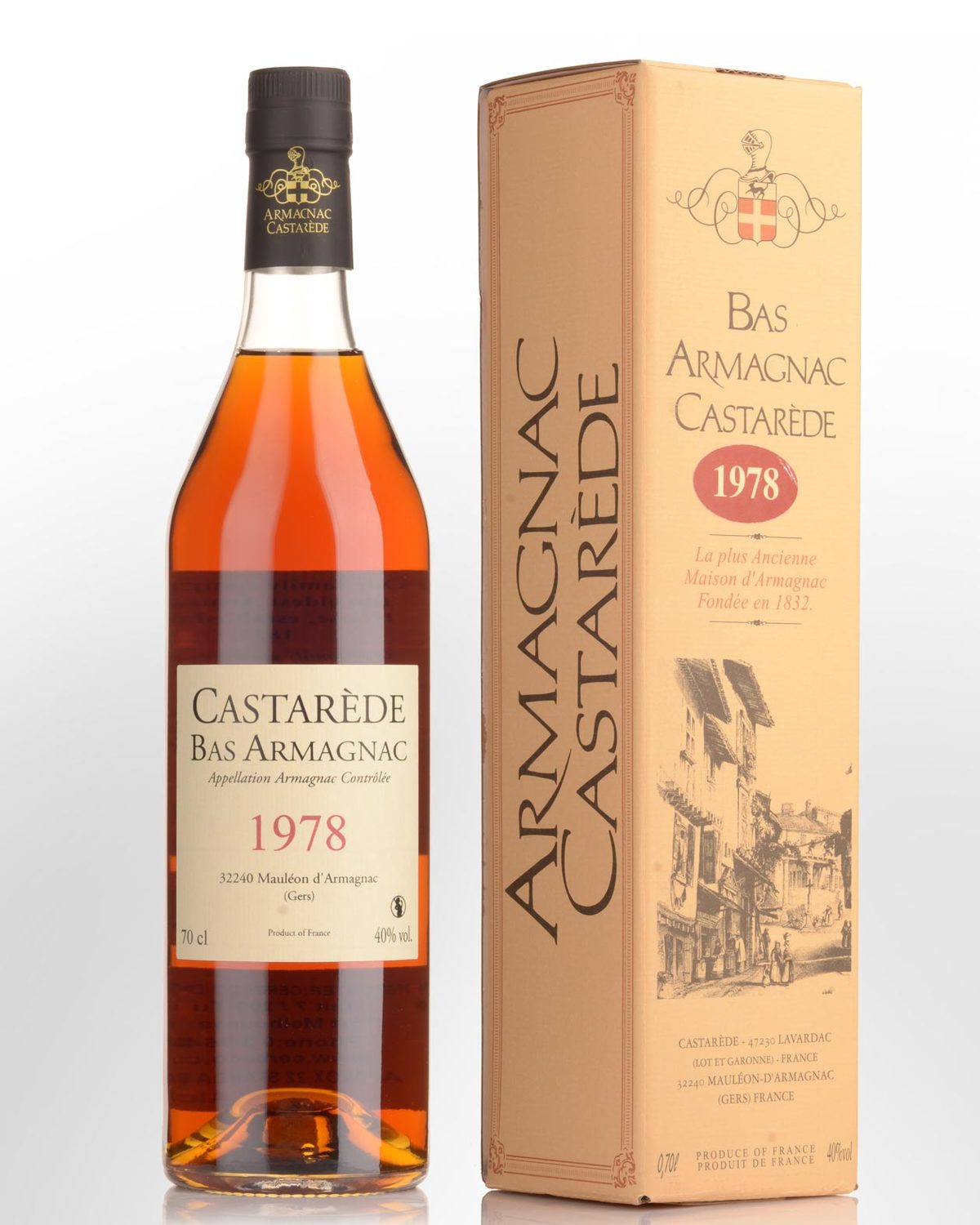 Castarede Armagnac Xo 20 Years Old 40% 70 cl