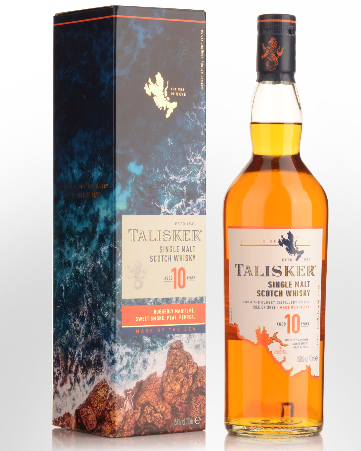 Talisker 10 Year Old Single Malt Scotch Whisky (700ml) | Nicks Wine ...