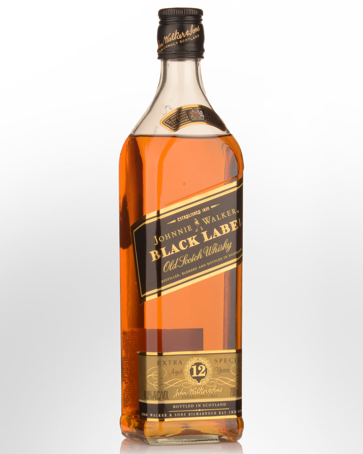 Johnnie Walker Black Label 12 Year Old Blended Scotch Whisky (700ml) - 1990s Bottling