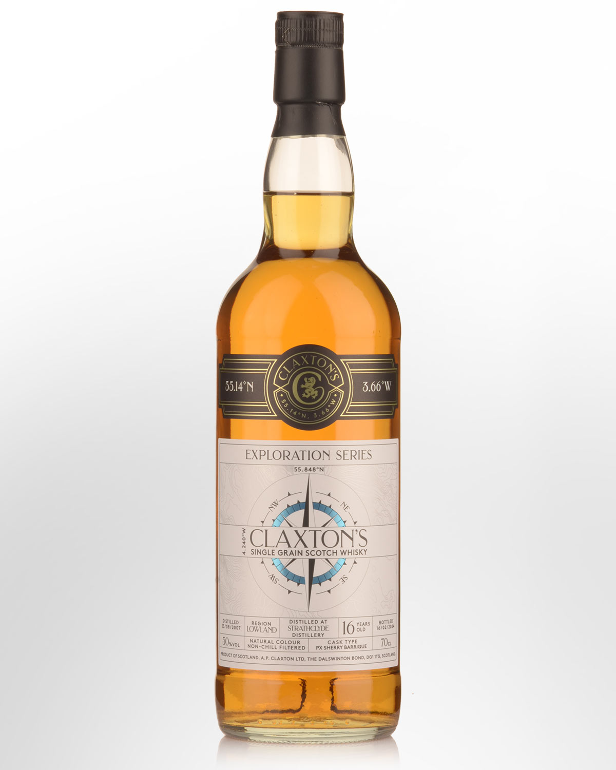 2007 Claxton's Exploration Series Strathclyde 16 Year Old Single Cask Single Grain Scotch Whisky (700ml)