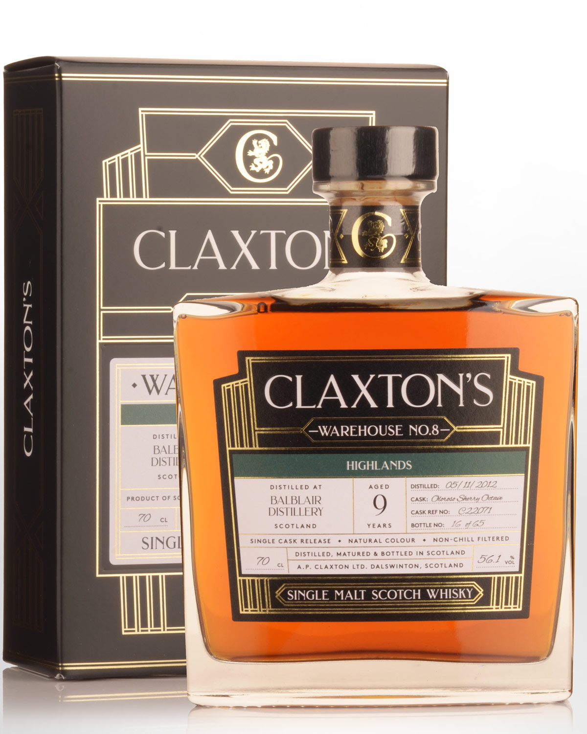 2012 Claxton's Warehouse No.8 Balblair 9 Year Old Cask Strength Single Malt Scotch Whisky (700ml)