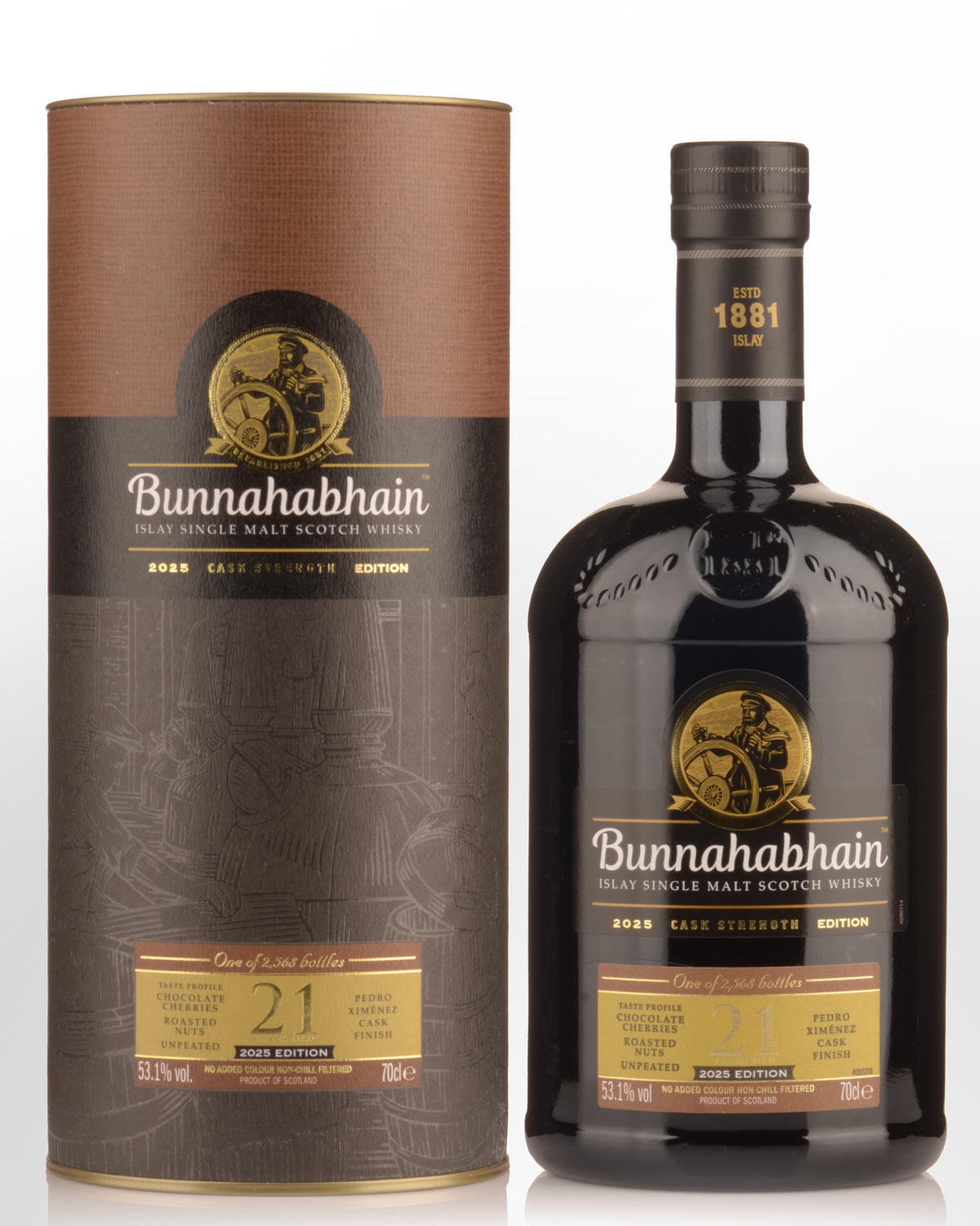 Bunnahabhain 21 Year Old Cask Strength 2025 Release Single Malt Scotch Whisky (700ml)