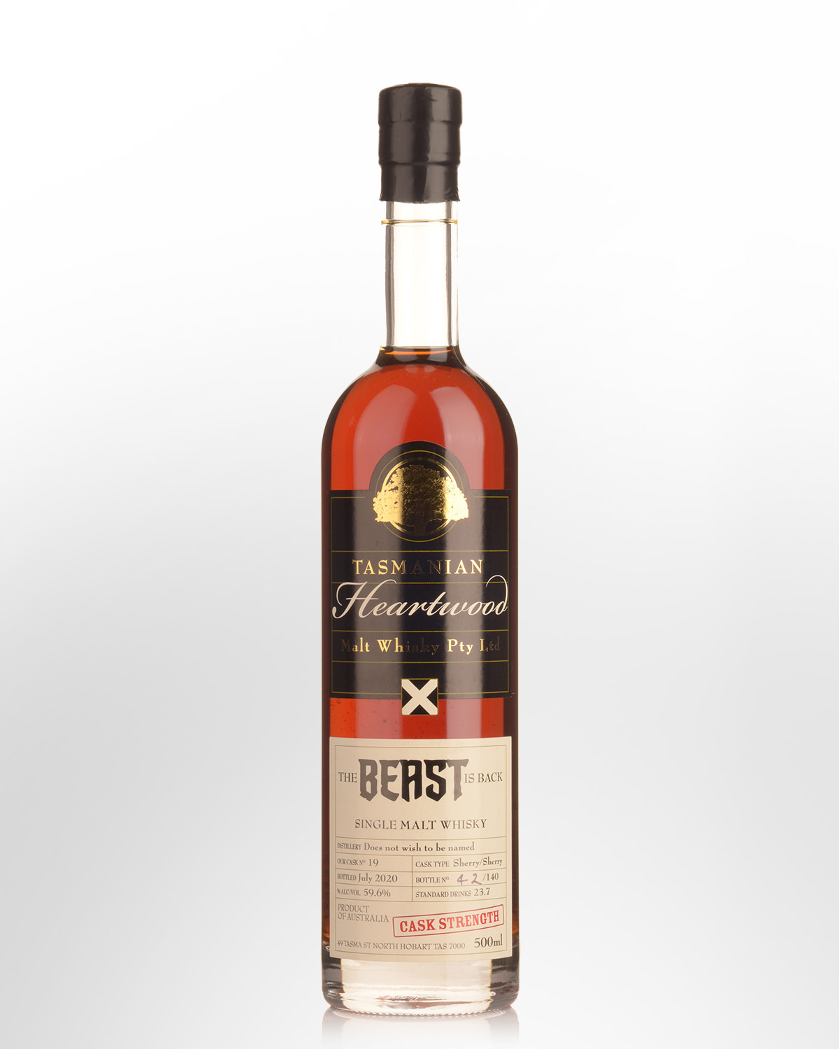 Heartwood The Beast is Back Cask Strength Single Malt Whisky (500ml)