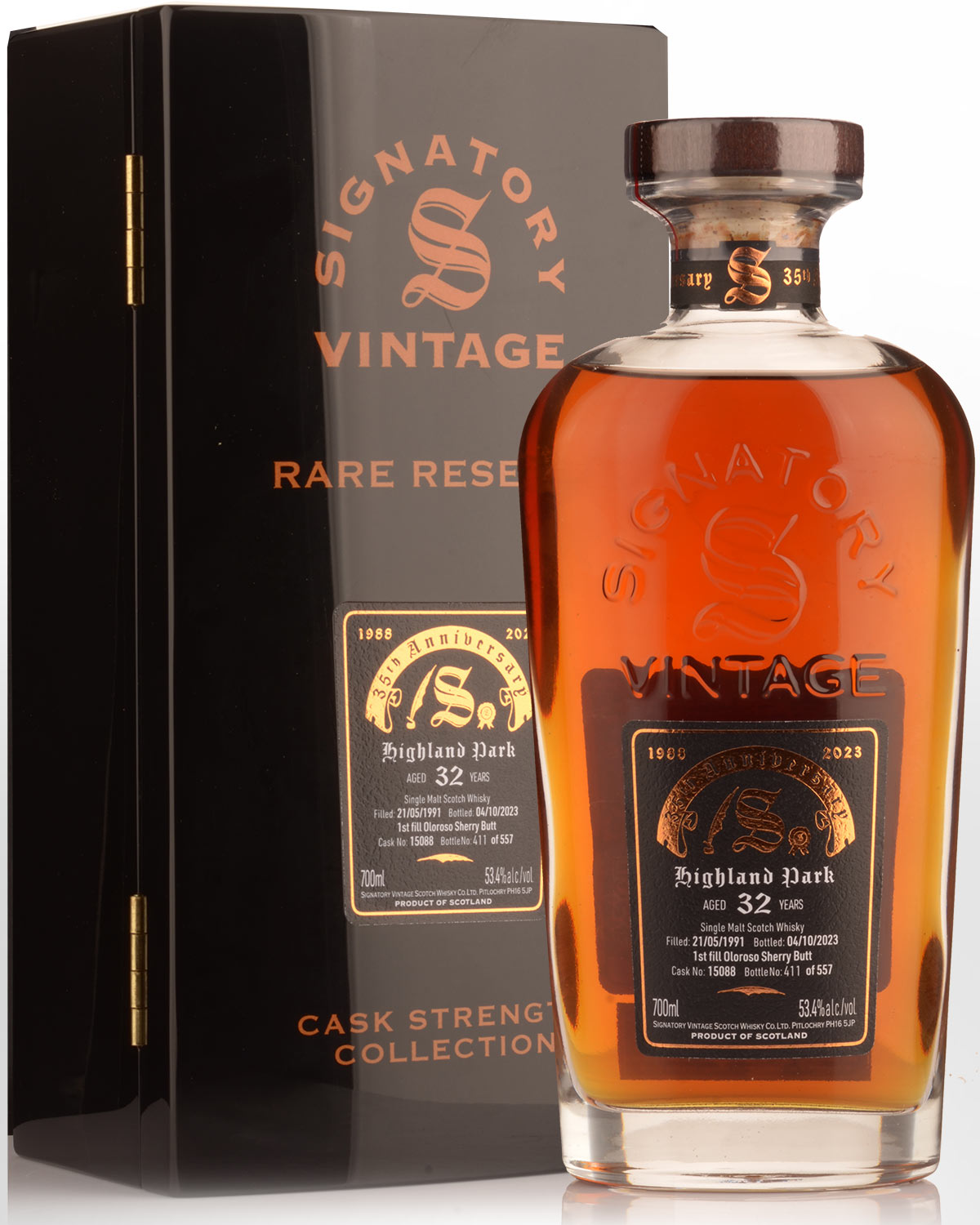 1991 Signatory Vintage 35th Anniversary Highland Park 32 Year Old Cask Strength Single Malt Scotch Whisky (700ml)