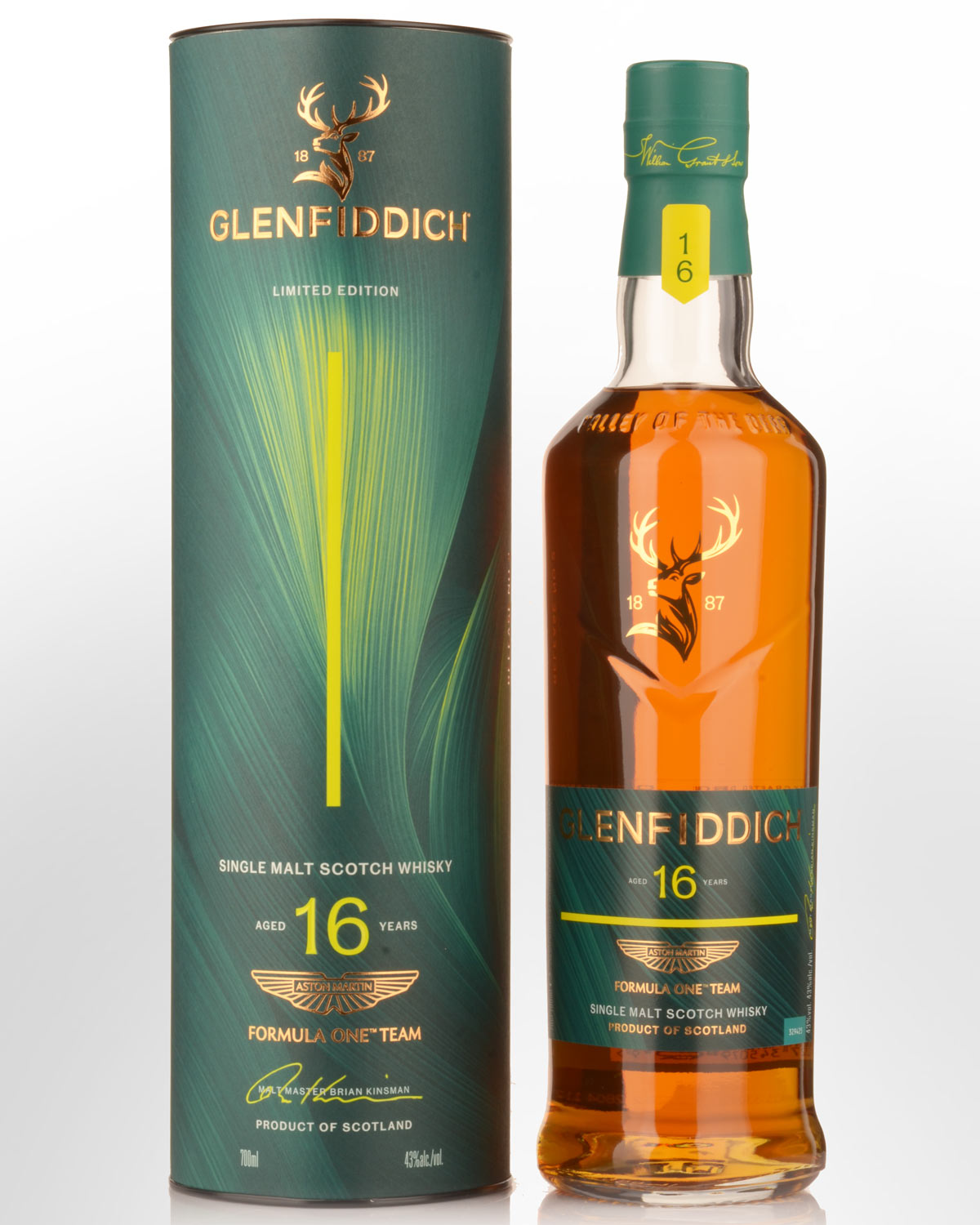 Glenfiddich Aston Martin F1 Team Edition 16 Year Old Single Malt Scotch Whisky (700ml) - 2026 Release