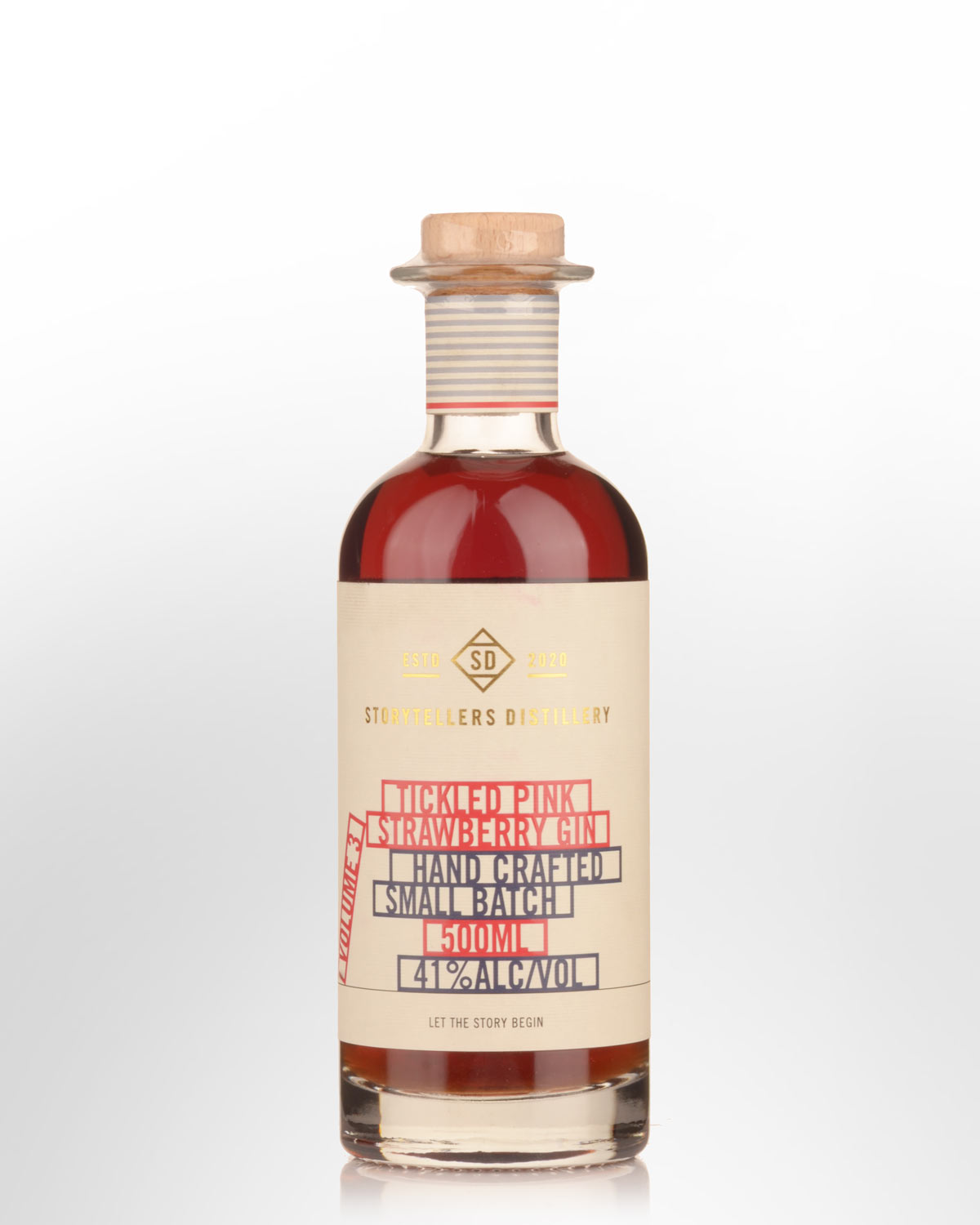 Storytellers Distillery Volume 3 Tickled Pink Strawberry Gin (500ml)