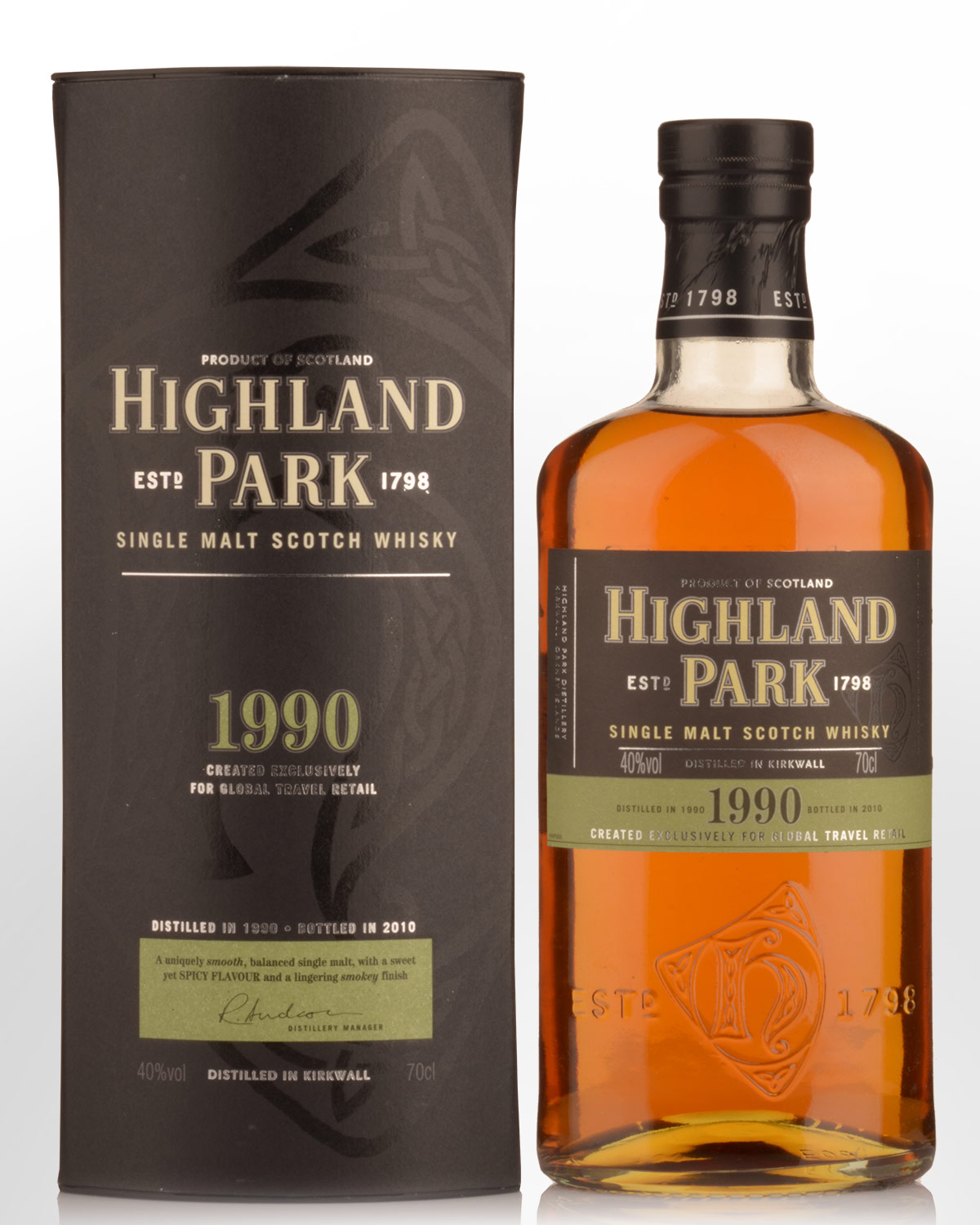 1990 Highland Park Travel Exclusive Edition 20 Year Old Single Malt Scotch Whisky (700ml)