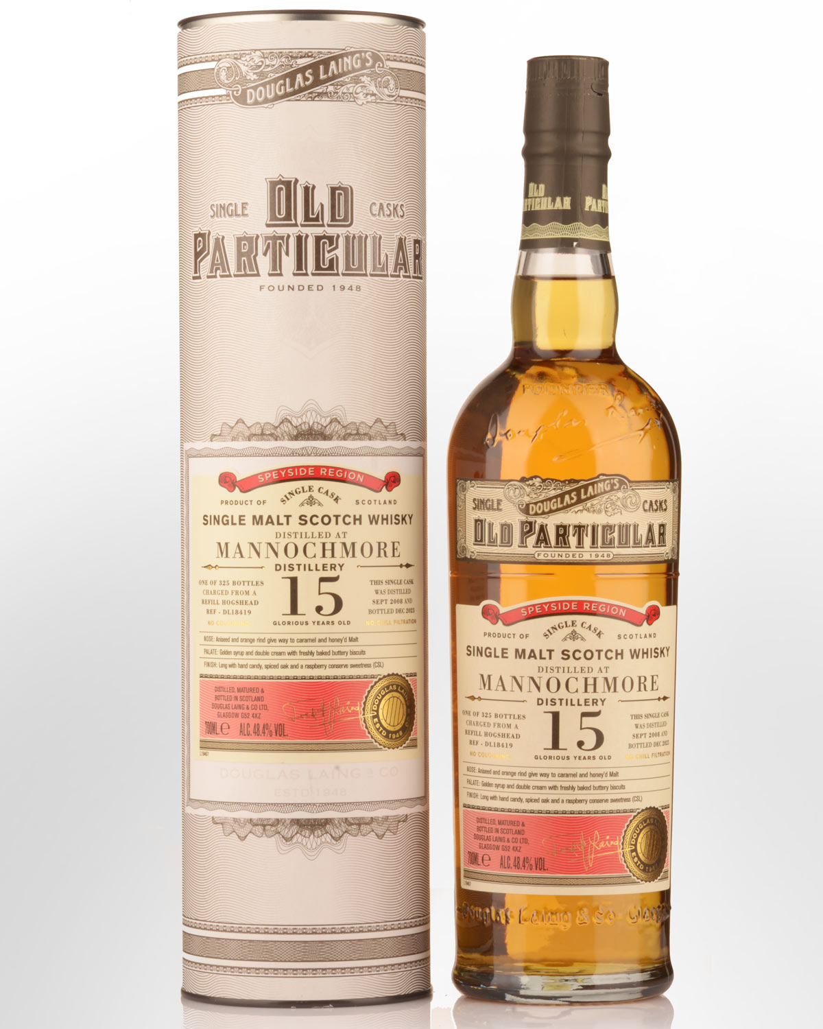 2008 Douglas Laing & Co. Old Particular Single Cask Mannochmore 15 Year Old Single Malt Scotch Whisky (700ml)