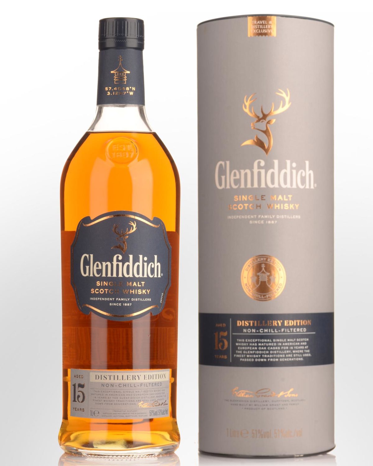 Glenfiddich Distillery Edition 15 Year Old Cask Strength Single Malt Scotch Whisky 1000ml Nicks Wine Merchants