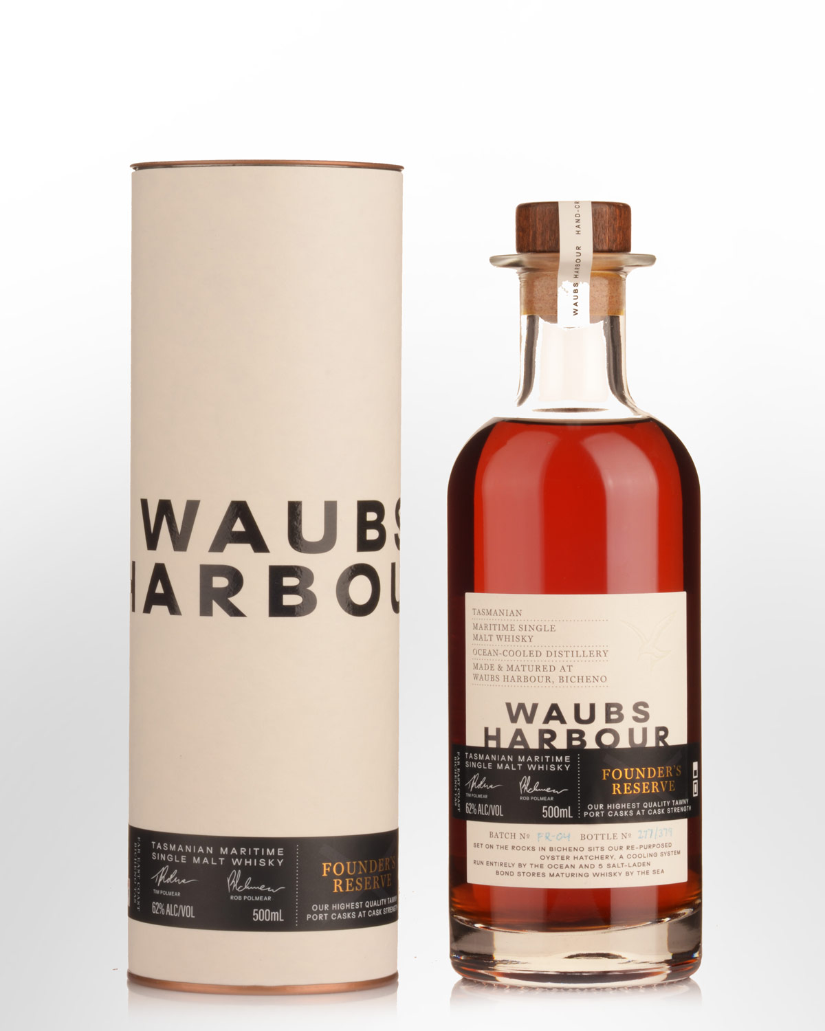 Waubs Harbour Founder's Reserve Cask Strength Single Malt Australian Whisky (500ml)