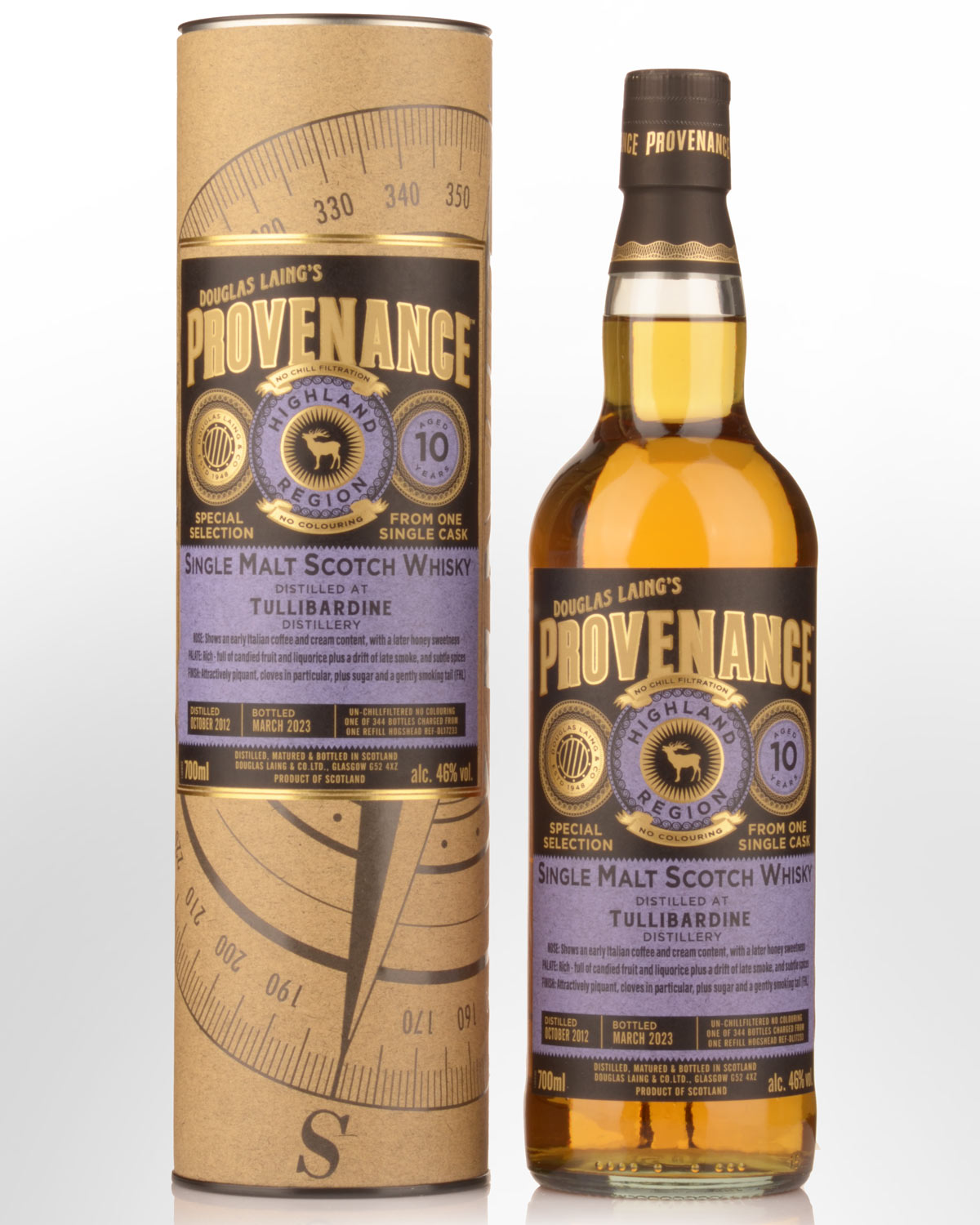 2012 Douglas Laing & Co. Provenance Tullibardine 10 Year Old Single Malt Scotch Whisky (700ml)