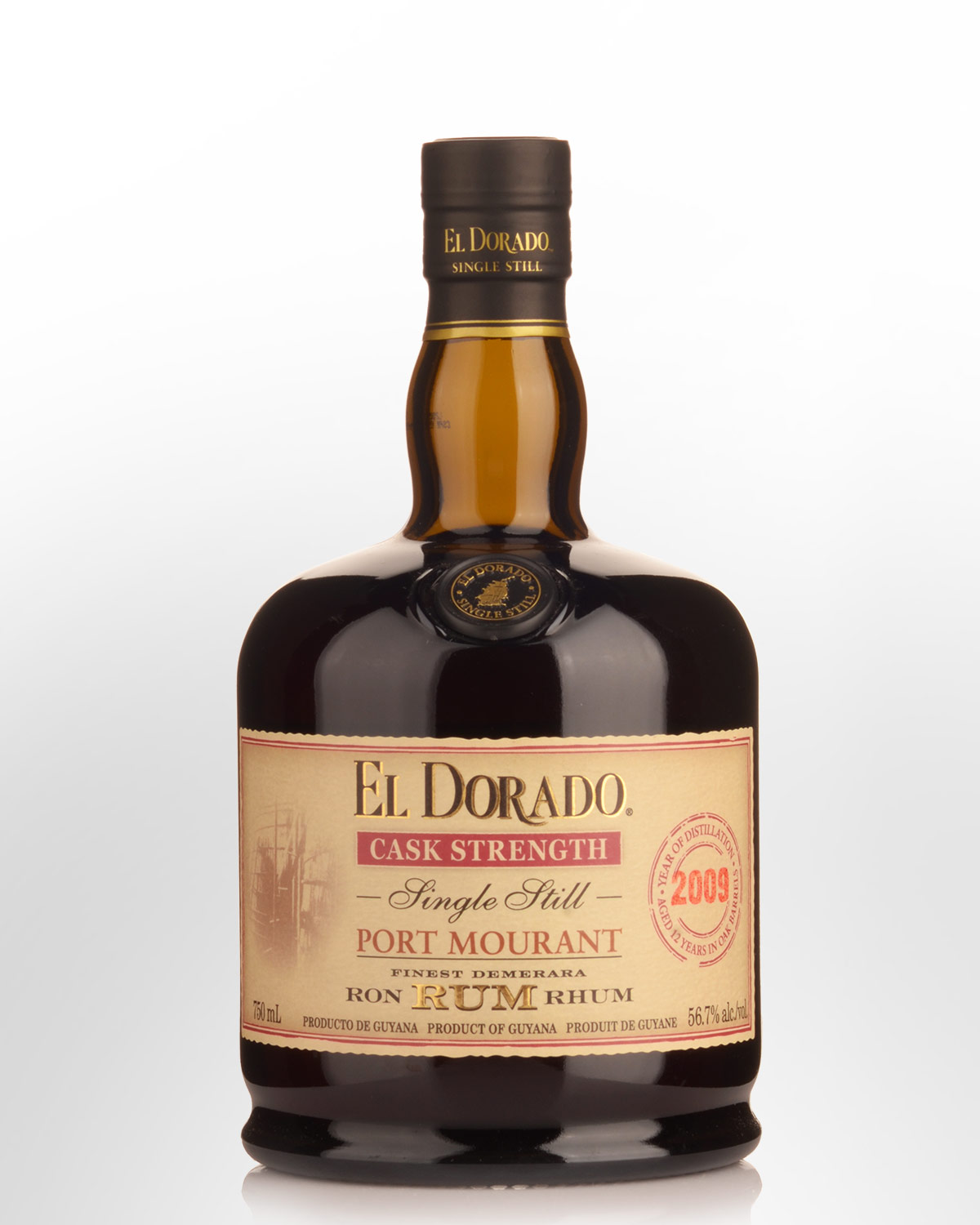 2009 El Dorado Port Mourant Single Still 12 Year Old Cask Strength Demerara Rum (750ml)