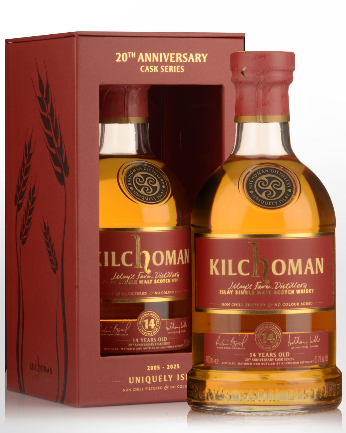 Kilchoman 14 Year Old 20th Anniversary Cask Series Ex-Bourbon Barrels Single Malt Scotch Whisky (700ml)