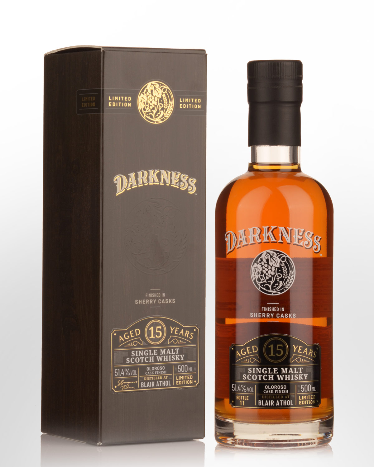 Darkness Blair Athol Oloroso Cask Finish 15 Year Old Cask Strength Single Malt Scotch Whisky (500ml)