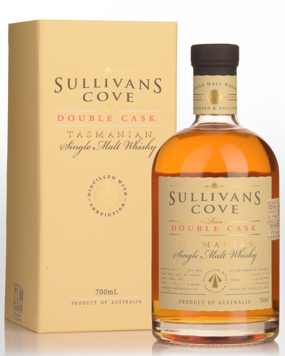 Sullivans Cove Double Cask Barrel DC119 Single Malt Australian Whisky (700ml)