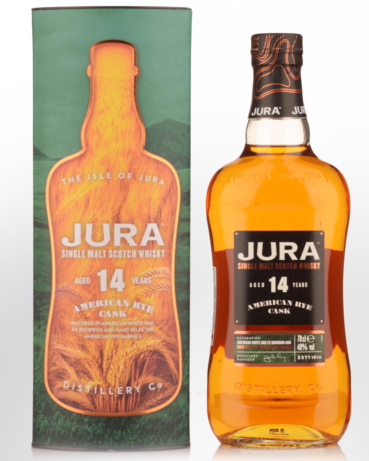 Isle of Jura 14 Year Old American Rye Cask Single Malt Scotch Whisky (700ml)