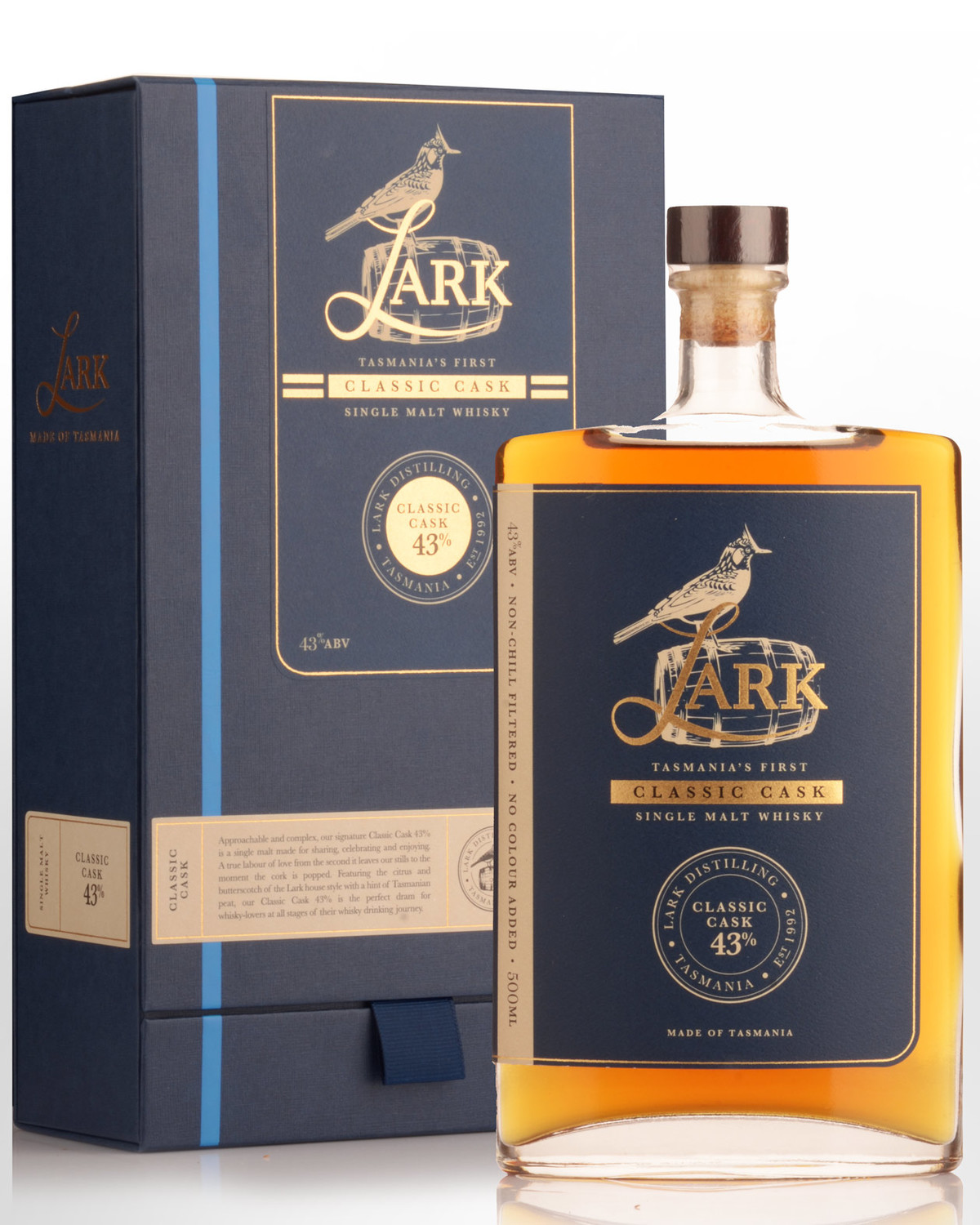 The Lark Distillery Classic Cask Single Malt Australian Whisky (500ml ...