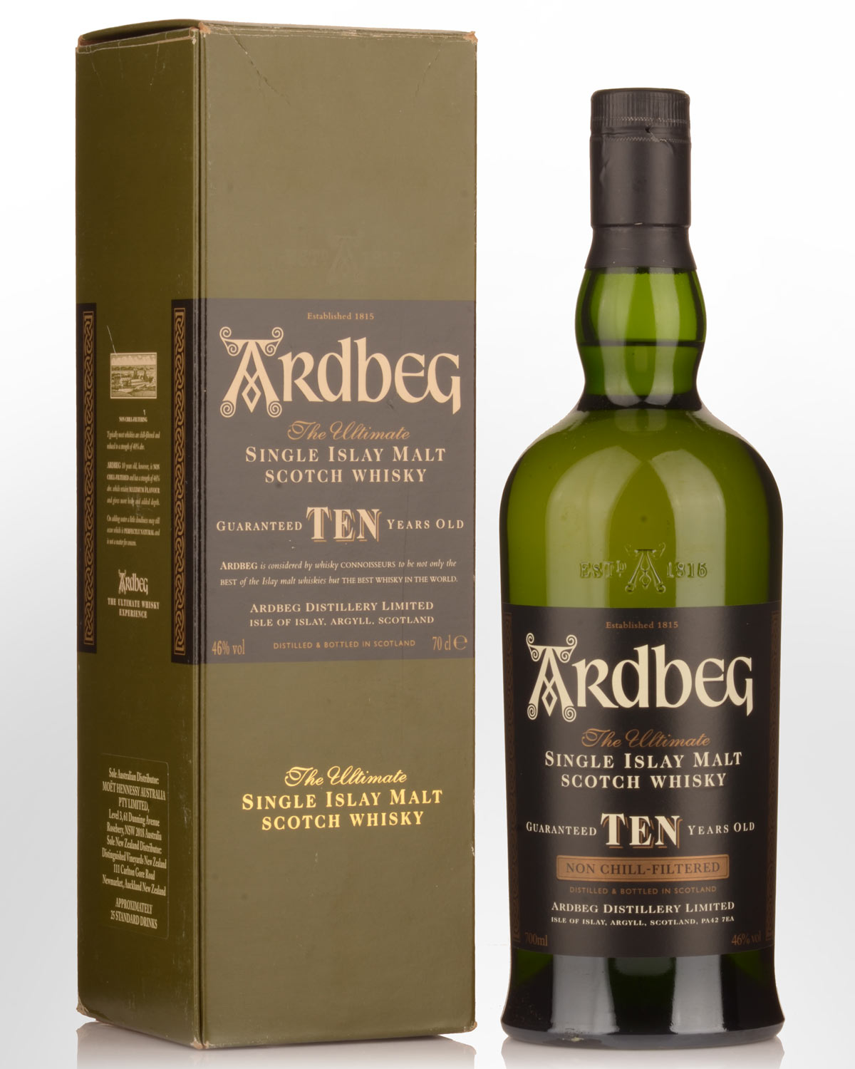 Ardbeg 10 Year Old Single Malt Scotch Whisky (700ml) - Older Bottling