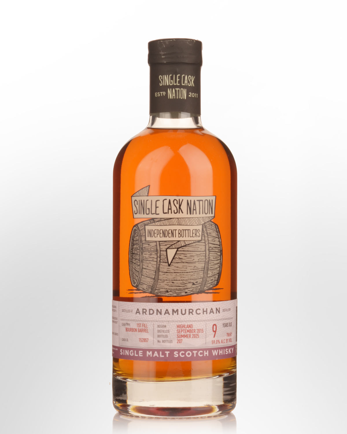 2015 Single Cask Nation Ardnamurchan 9 Year Old Cask Strength Single Malt Scotch Whisky (700ml)