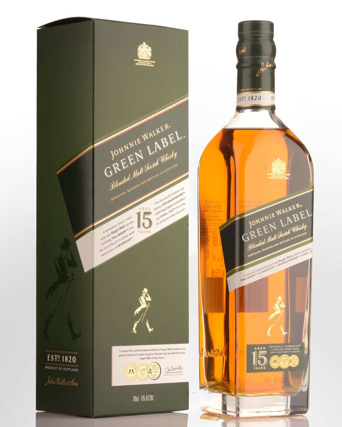 Johnnie Walker Green Label 15 Year Old Blended Malt Scotch Whisky Johnnie Walker Green Label 15 Year Old Blended Malt Scotch Whisky