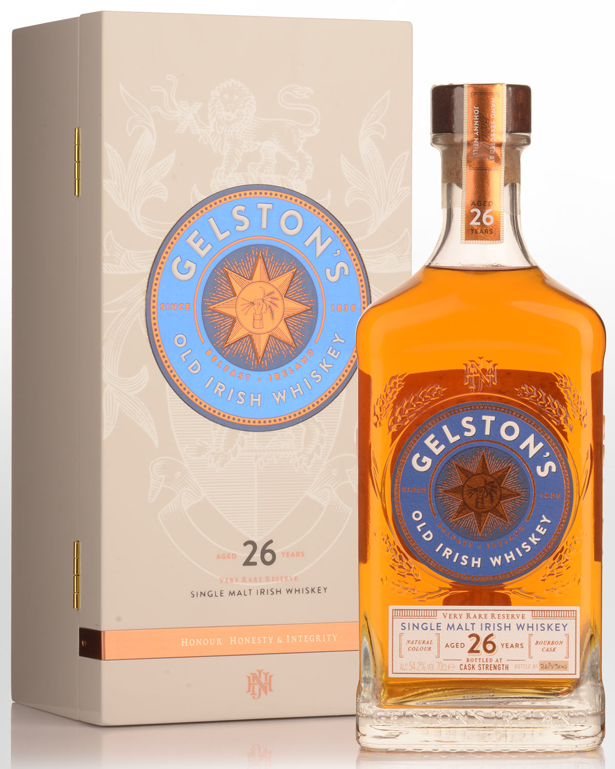 Gelston's 26 Year Old Cask Strength Single Malt Irish Whiskey (700ml)