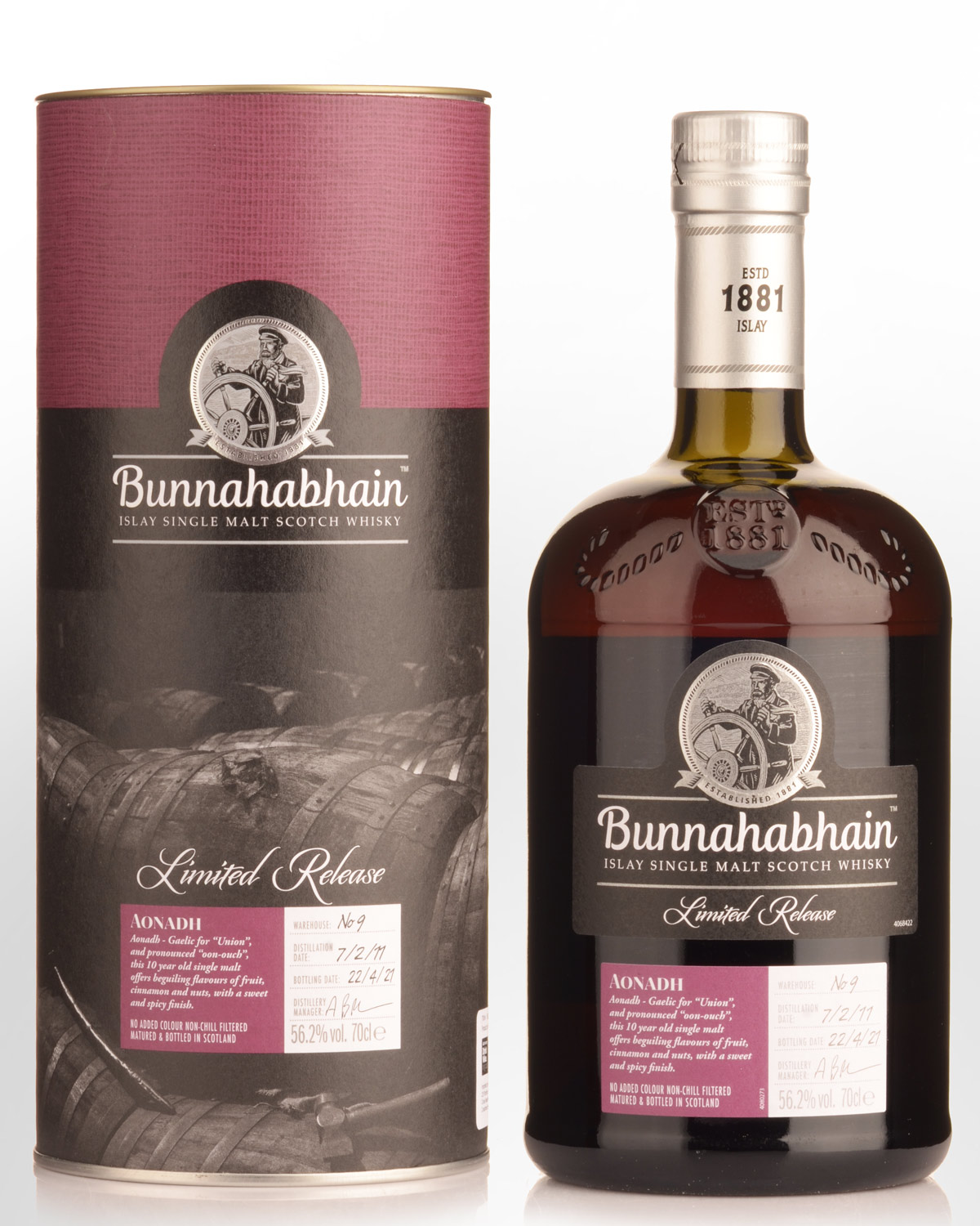 2011 Bunnahabhain Aonadh 10 Year Old Cask Strength Single Malt Scotch Whisky (700ml)