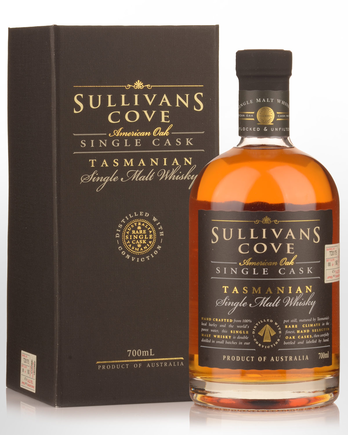 Sullivans Cove Single Cask TD0175 American Oak Barrel Single Malt Australian Whisky (700ml)